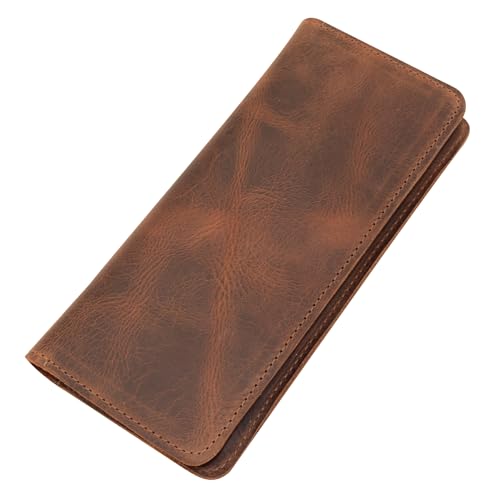 Hide & Drink, Cell Phone Wallet Handmade from Full Grain Leather - Bourbon Brown - Image 1