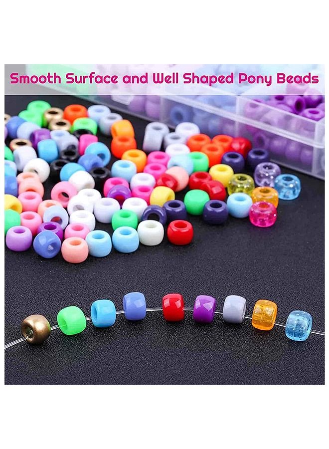 ياميم خرز سوار ملون صغير ، عقد وحرف أبجدي من A-Z مع مجموعة صنع بحبل - Image 4