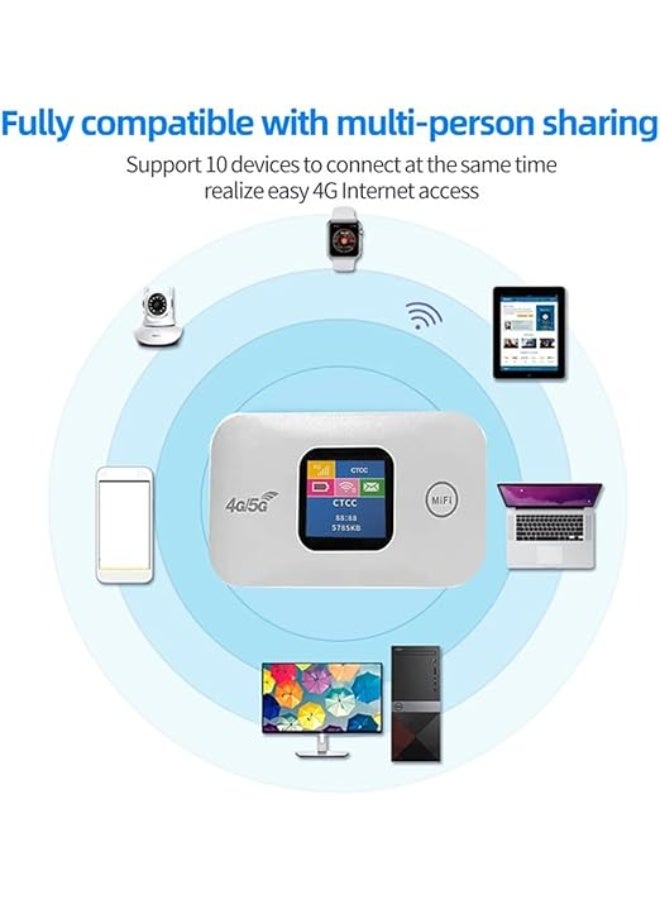عام راوتر واي فاي محمول 4G بسرعة 150 ميجابت في الثانية، يدعم نقطة اتصال محمولة لغاية 10 مستخدمين، مناسب للاستخدام في السيارة مع فتحة لبطاقة SIM. - Image 2