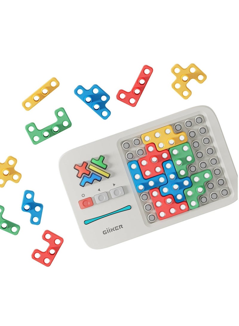 GiiKER Super Slide Puzzle Brain Teaser Games with 500+ Levels STEM Interactive Handheld Games Console, Educational Kid Teens Toys,Travel Relax Brain Game, Board Toys for Birthday Gifts for All Ages & GiiKER Super Blocks Pattern Matching Puzzle Games, Original 1000+ Challenges Brain Teaser Toys for Kids & Teens, Family Day Brain Game Toy, Suitable for Birthday Gifts for Boys Girls, Travel Games for Road Trips & GiiKER Tic Tac Toe Bolt Game, 3-in-1 Portable Travel Handheld Puzzle Game Console for Memory Growth, Fidget Toys Board Games for Kids and Adults, Birthday Gifts Family Game Night for All Ages Bundle - Image 3