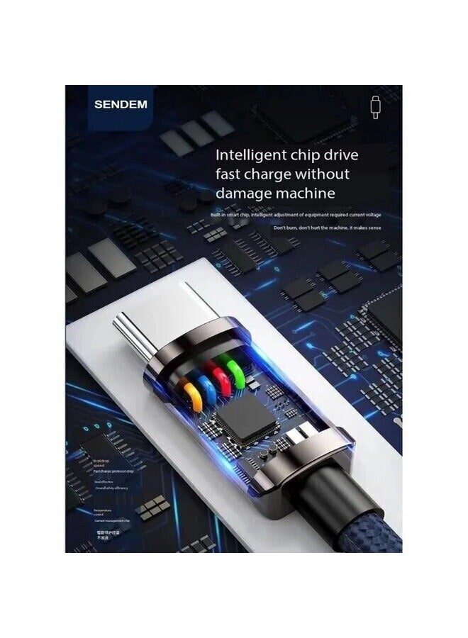 سيندم كابل شحن سريع من سبائك الزنك 30 وات من النوع C إلى ios للشحن السريع - Image 5
