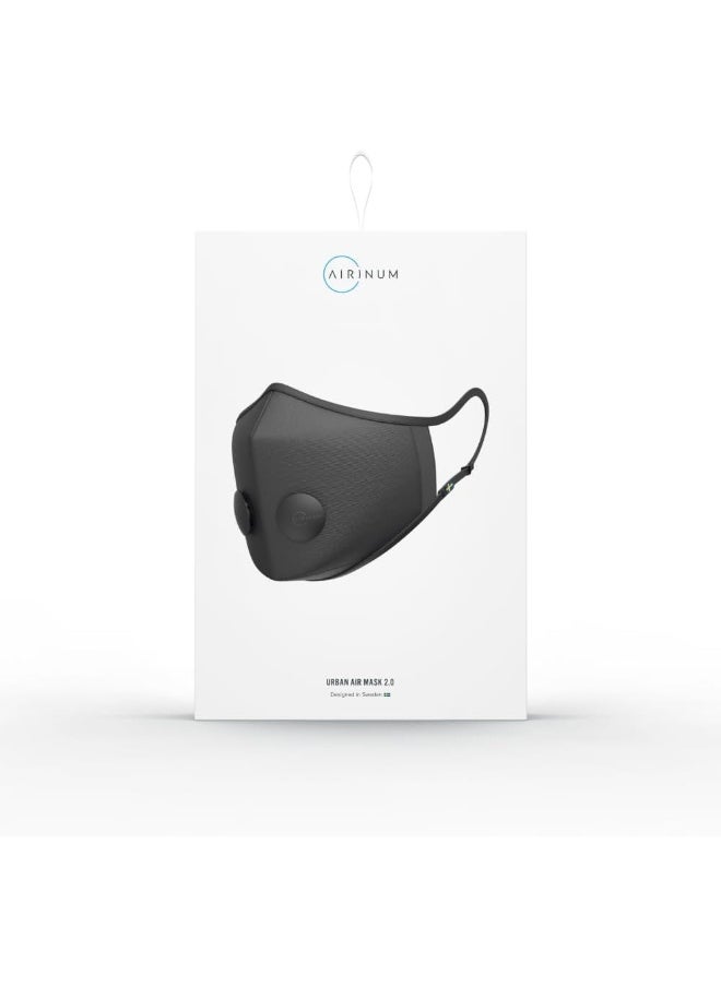 AIRINUM Airinum Urban Air Mask 2.0 - Reusable and Adjustable Air Mask with Valves - For Pollution, Indoor and Outdoor (Large, Onyx Black)  - Image 4