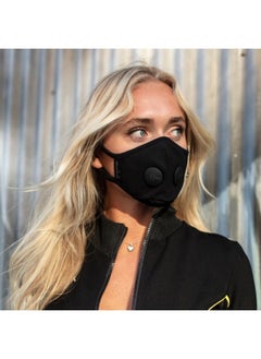 AIRINUM Airinum Urban Air Mask 2.0 - Reusable and Adjustable Air Mask with Valves - For Pollution, Indoor and Outdoor (Large, Onyx Black)  - Image 2