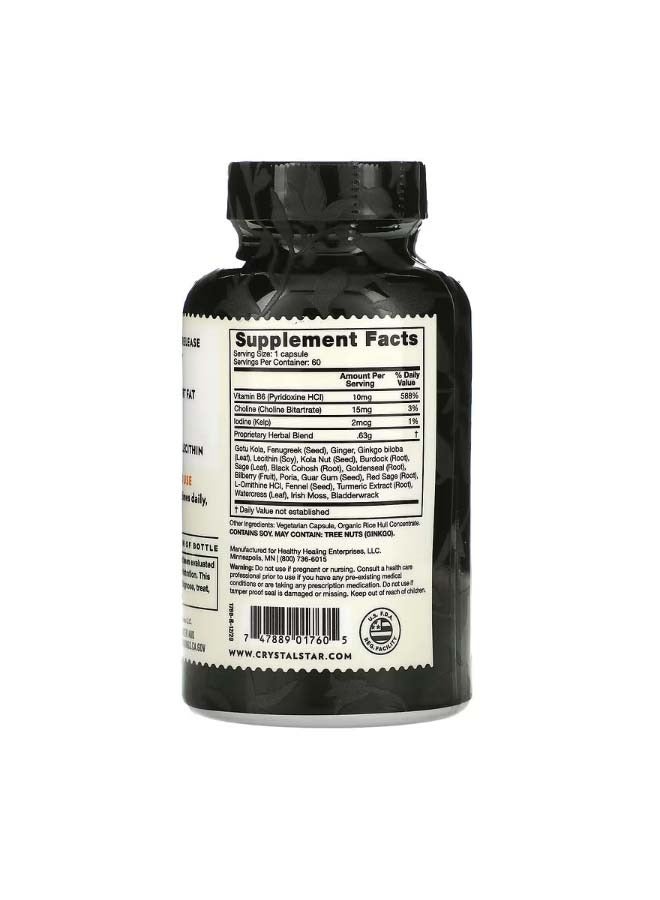 Crystal Star Cellulite Tone 60 Vegetarian Capsules - Image 2