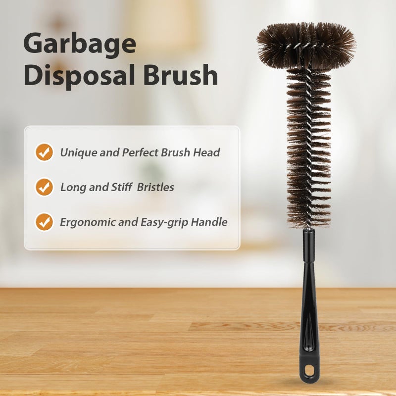 Ullnosoo Garbage Disposal Brush, Universal Cleaning Cleaner Brush with Extra Long Handle Ullnosoo Eliminates Residue and Odor 15inch - Image 3