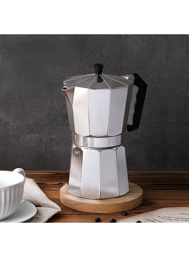 NAMA Moka Pot Espresso Maker – 3-Cup Capacity (150 Ml), Made Of Pure Aluminum With An Elegant White Finish And A Durable, Heat-Resistant Wooden Handle. - Image 3