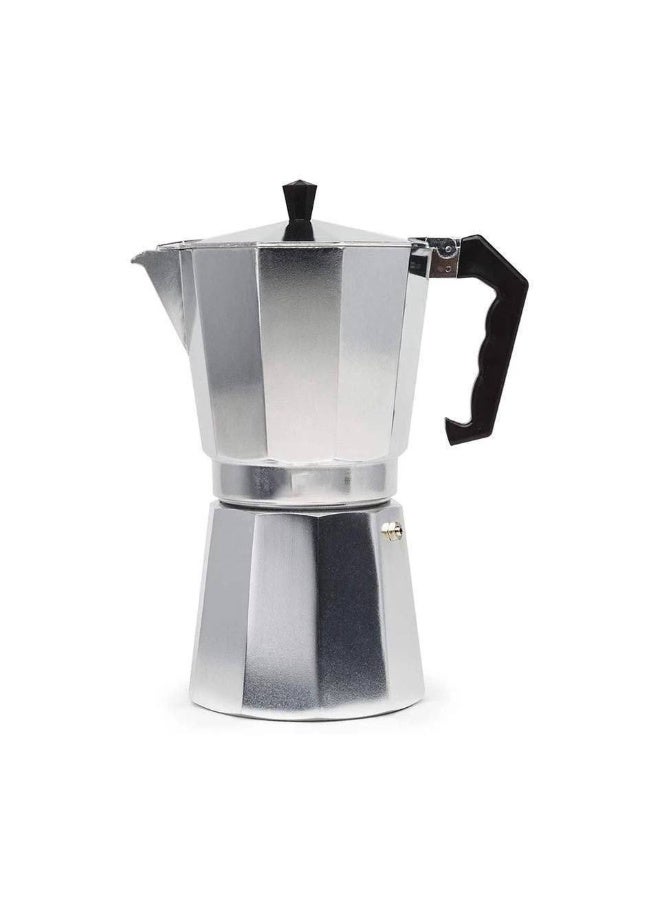 NAMA Moka Pot Espresso Maker – 3-Cup Capacity (150 Ml), Made Of Pure Aluminum With An Elegant White Finish And A Durable, Heat-Resistant Wooden Handle. - Image 1