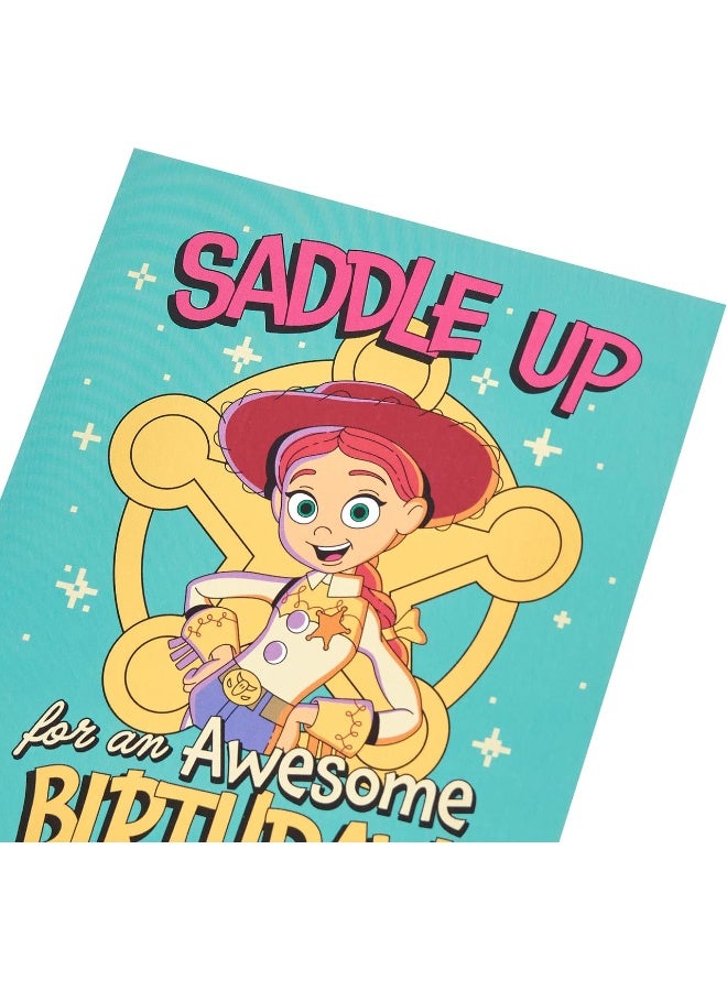 UK Greetings Disney Toy Story 5 Jessie Saddle Up For An Awesome Birthday! Greeting Card (15.9 x 18.4 cm) - Image 3