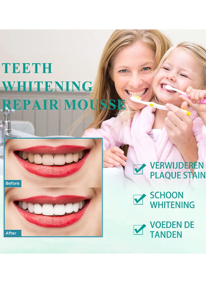 West&Month - Baking Soda Whitening Foam Toothpaste, Cleansing Foam For Sensitive Teeth Intensive Stain Removal Ultra Fine Mousse Foam Deeply Cleaning Gums Travel Friendly Easy To Use Oral Care Toothpaste - Image 1