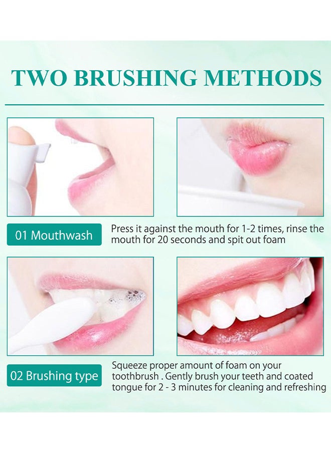 West&Month - Baking Soda Whitening Foam Toothpaste, Cleansing Foam For Sensitive Teeth Intensive Stain Removal Ultra Fine Mousse Foam Deeply Cleaning Gums Travel Friendly Easy To Use Oral Care Toothpaste - Image 1