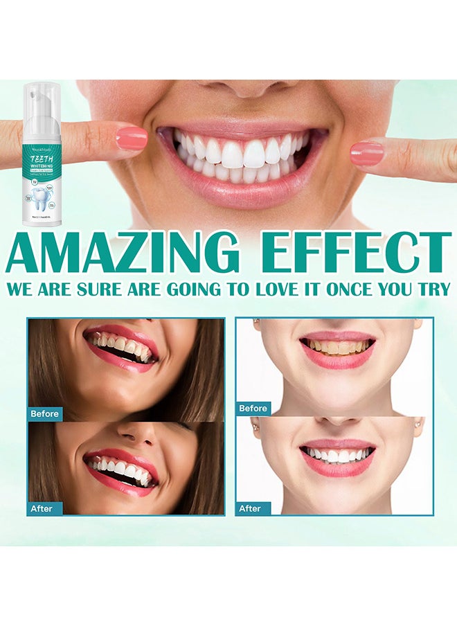 West&Month - Baking Soda Whitening Foam Toothpaste, Cleansing Foam For Sensitive Teeth Intensive Stain Removal Ultra Fine Mousse Foam Deeply Cleaning Gums Travel Friendly Easy To Use Oral Care Toothpaste - Image 1