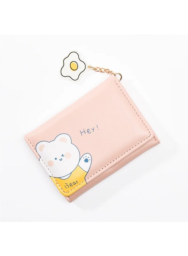 The Black Pearl Accessories Leather Flip Wallet & Card Holder with Multiple Pockets - Pink - Image 1