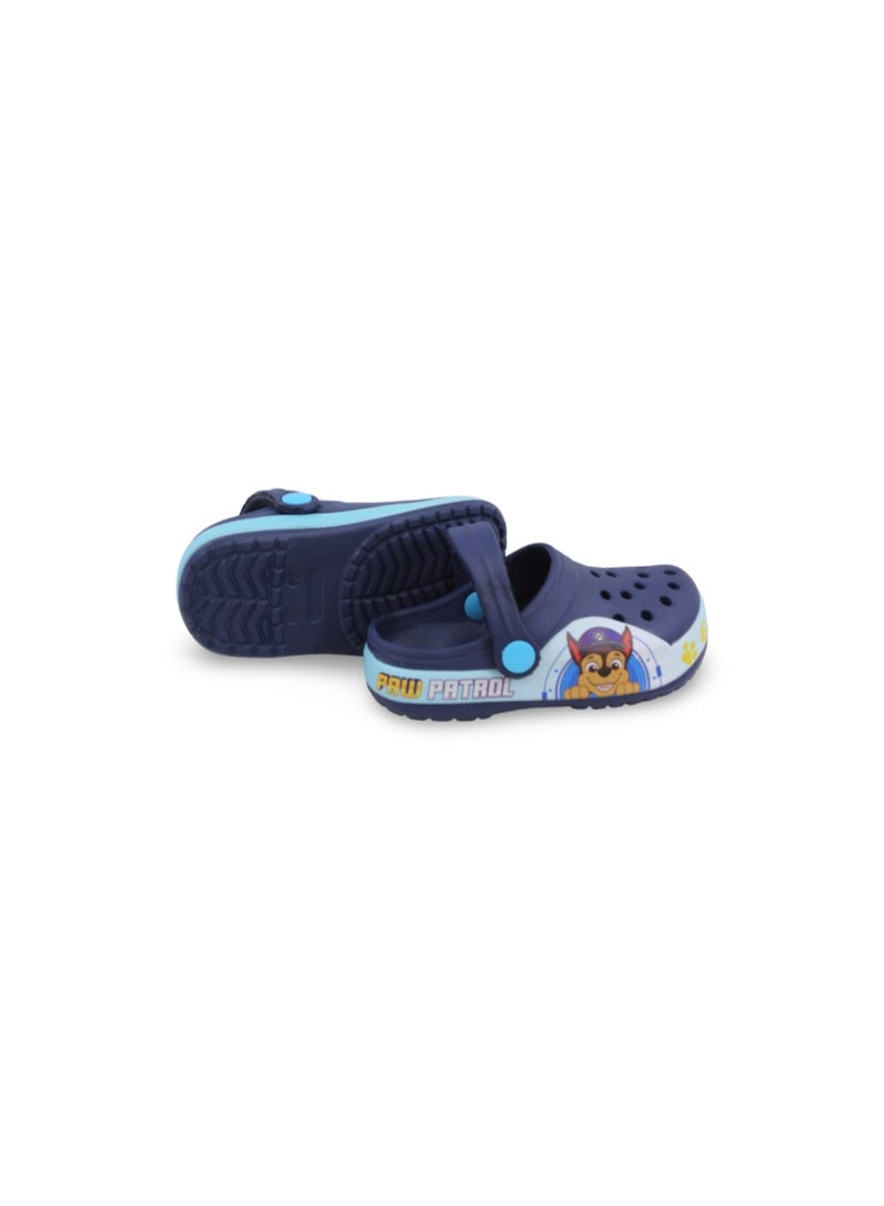 Baby Boys Rubber Crocs – Navy with Paw Patrol Print - Image 3