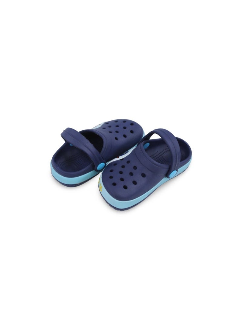 Baby Boys Rubber Crocs – Navy with Paw Patrol Print - Image 2