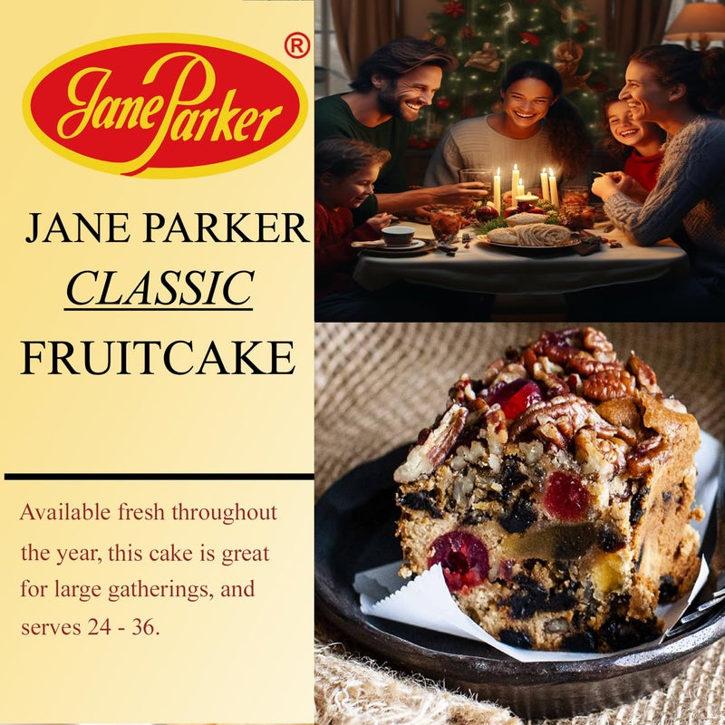 Jane Parker Fruitcake Classic Light Fruit Cake 4.5 Pound (72 Ounce) Ring in a Collectible Holiday Tin-Holiday-Cake-Christmas Cake-The Best Fruitcake You Can Buy - Image 4
