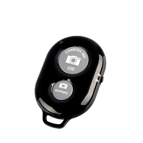 VEROX Bluetooth Shutter Remote Control Wireless Technology Photo Clicker Selfie Stick for Creating Videos and Photos 2 Click Button Compatible with iOS and Android Smart Phone Tablet - Black - Image 1