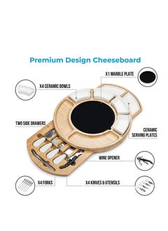Generic Charcuterie Board Set, Bamboo Cheese Board Set - House Warming Gifts New Home, Wedding Gifts for Couple, Bridal Shower Gift  - Image 2
