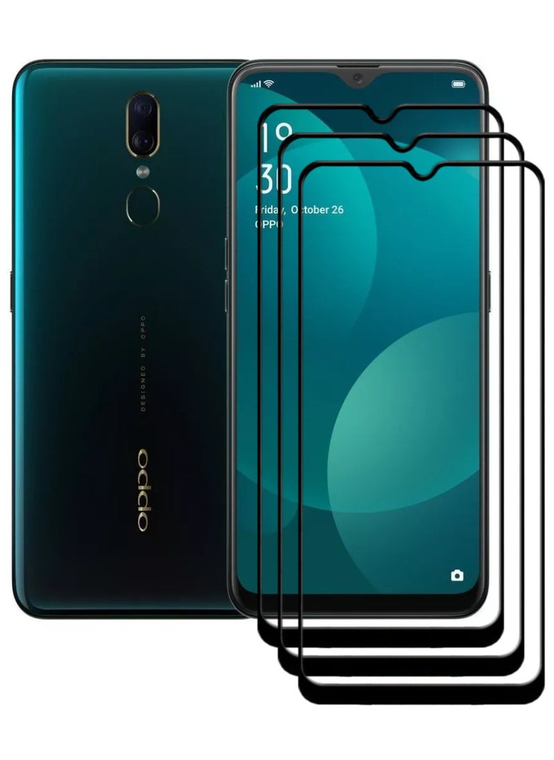 ACLIX 3 Pieces Antistatic ESD Dustproof Premium Quality High Definition Tempered Glass Screen Protector Designed For Oppo F11 - Image 1