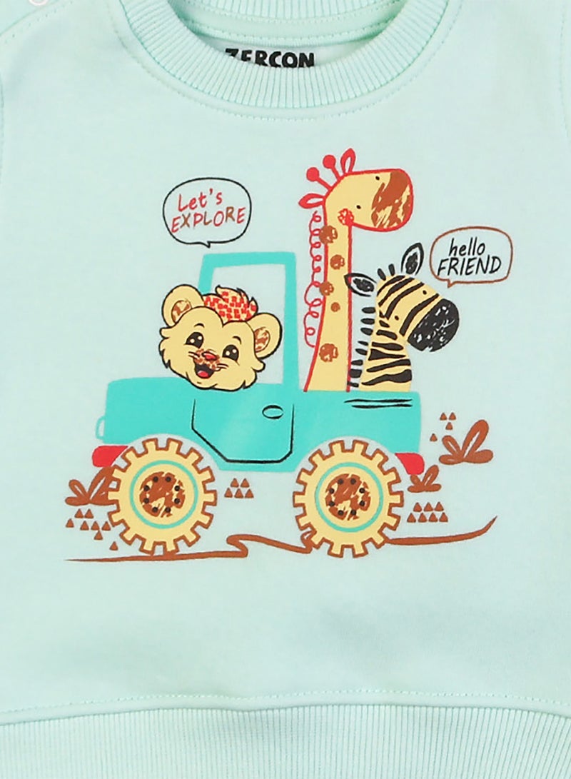 زيركون بيجامة شتوي لحديثي الولادة - 1254 - Image 2