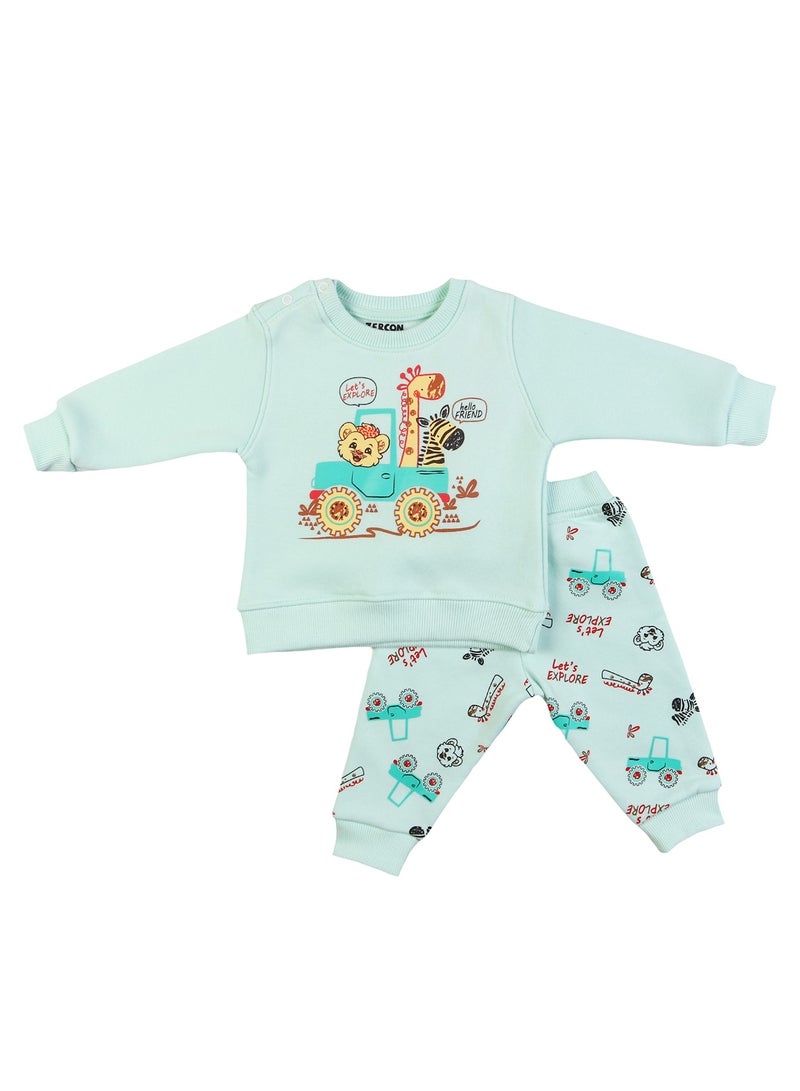 زيركون بيجامة شتوي لحديثي الولادة - 1254 - Image 1