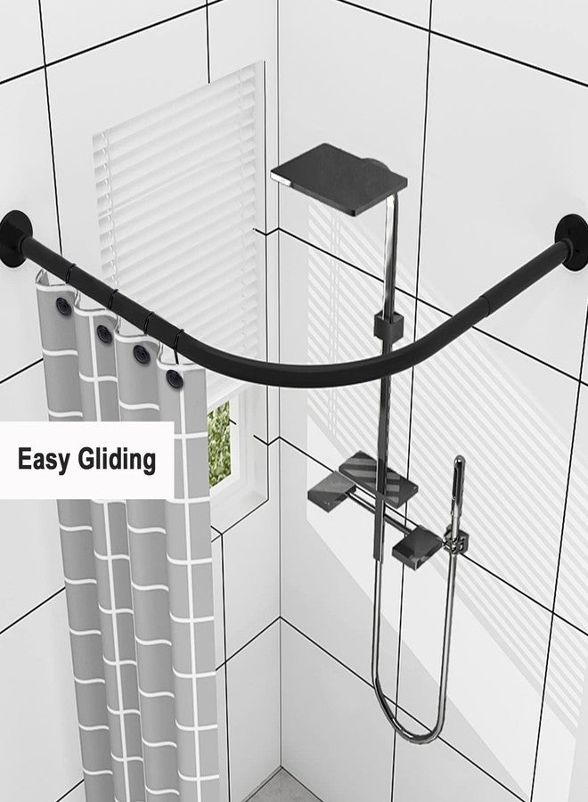DIBALIYI Black Shower Curtain Hooks Rust Proof, Metal Shower Hook Round, Vintage Shower Curtain Rings, Senior Decorative Bathroom Curtain Liner Window Rods Hook, Set of 12 - Image 3