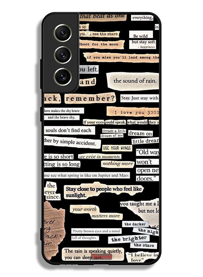 Tolwak Samsung Galaxy S21 FE 5G Protective Case Cover Quotes Stickers - Image 3
