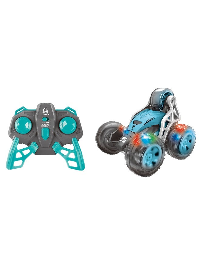 Power Joy Demoz RC Flip Rollerz 2.4G Remote Control Car with LED Lights – 360° Flips, Durable Stunt RC Toy for Kids & Adults - Image 3