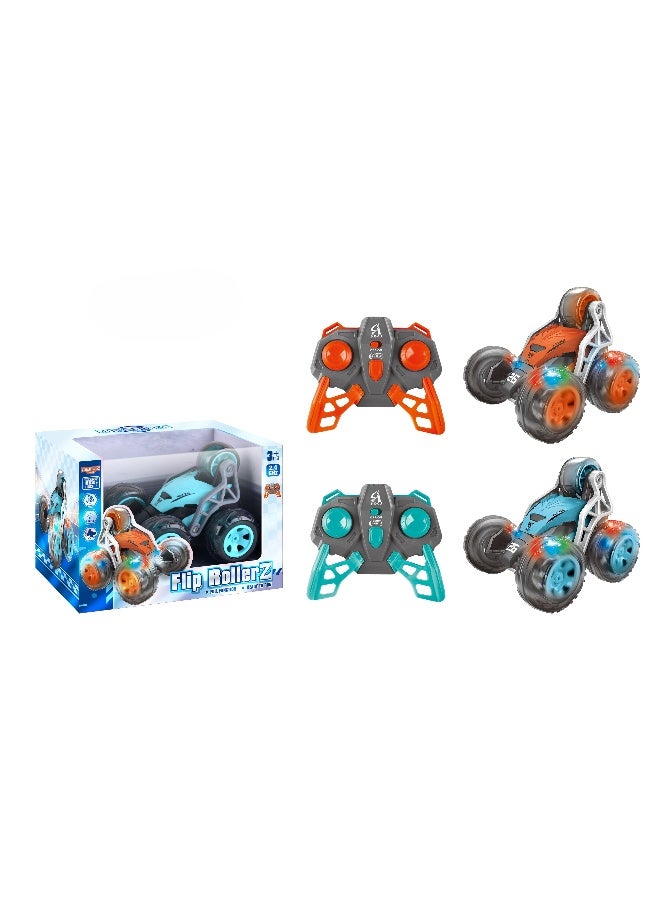 Power Joy Demoz RC Flip Rollerz 2.4G Remote Control Car with LED Lights – 360° Flips, Durable Stunt RC Toy for Kids & Adults - Image 2