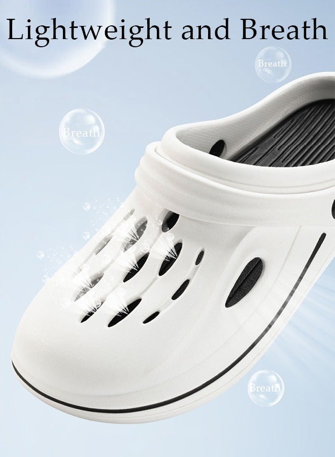 Men's Sandals Fashion Quick Drying Slide Sandal with Non-slip Soles Thick Sole Beach Slipper Breathable Slip-on Sandal Men's House Flat Slipper for Indoor & Outdoor