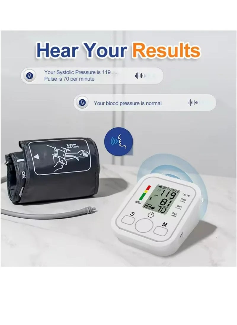 Generic - Portable sphygmomanometer Household sphygmomanometer with LCD display and voice function digital blood pressure meter - Image 1