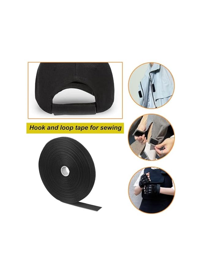 S-TOP 5m Adjustable Cable Straps with 25 Buckles, Free Cut Length, Black Reusable Fastening Cable Ties, Hook and Loop Securing Strap for Cable Tidy, Wire Management, Cord Organiser, 2cm Wide - Image 4