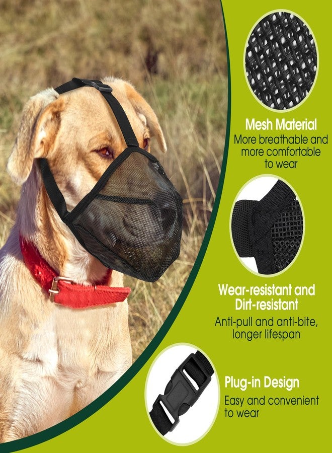 ZESTEFY Adjustable Dog Muzzle for Large Dogs, Breathable Mesh Rubber Muzzles, Anti-Dropping Dogs Muzzles to Prevent Biting, Barking, Chewing for Small Medium Large Pets, Allows Panting and Drinking - Image 3