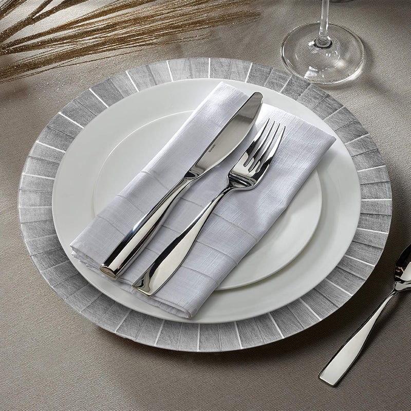 ChargeIt by Jay Charge It by Jay Burst Charger Plate 13 Decorative Melamine Service Plate for Home Professional Dining Perfect for Upscale Events Dinner Parties Weddings Banquets Catering 1 Piece Silver - Image 2