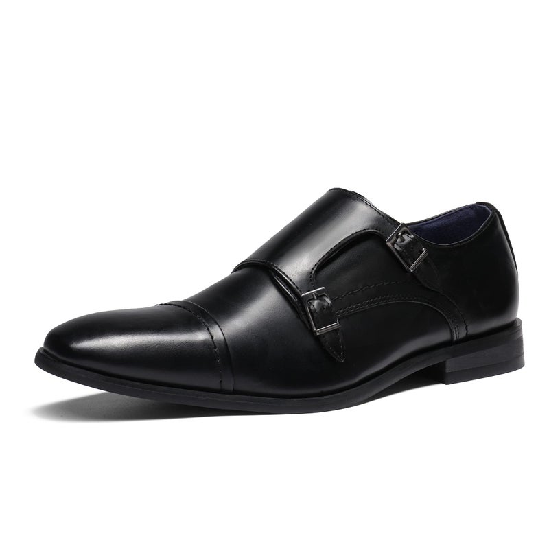Bruno Marc Men's Dress Loafer Shoes Monk Strap Slip On Loafers,Size 11,Black,HUTCHINGSON_2 - Image 1