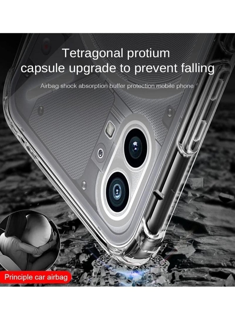ELTRAZONE Case for Nothing Phone 1 Case Cover Clear Back Air Cushion Soft Silicone Shockproof Anti-Scratch Protective Bumper Shell Corner for Nothing Phone - Image 2