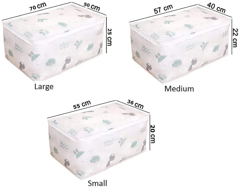 SM ENTERPRICE SM ENTERPRICE Big Size Under Bed Storage Moisture Proof Mildew Proof Dust Proof Quilt Storage Bags for Jackets Pillows Blankets Underbed Storage Bag 70 50 25 Cm - Image 5