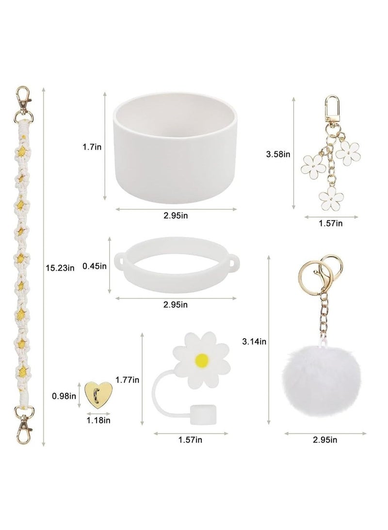 JOGAMS 7pcs Cup Accessories for Stanley Set Including 1 Pcs Water Bottle Handle Strap 1 Pcs Siliocne Stanley Cup Boot 1 Pcs Siliocne Straw Cover 2 Pcs Charms for Stanley Cup 40 30Oz Tumbler  - Image 2