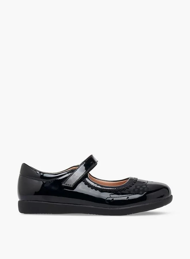 Flora Bella By Shoexpress Girls Hook & Loop Mary Jane School Shoes