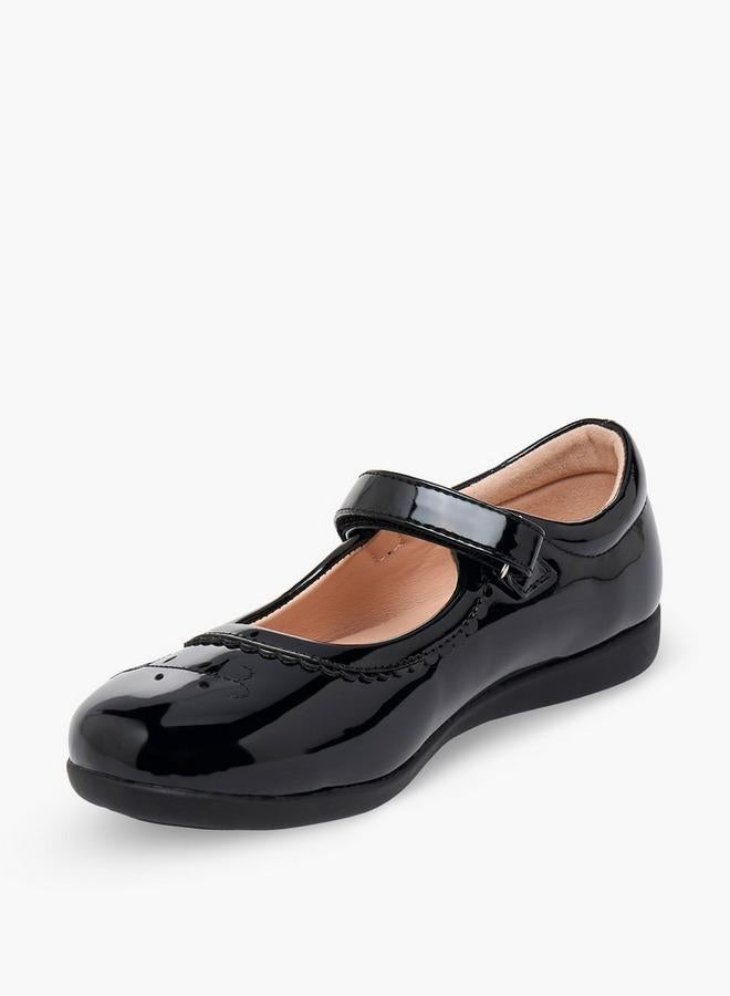 Flora Bella By Shoexpress Girls Hook & Loop Mary Jane School Shoes - Image 4