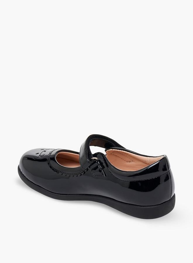 Flora Bella By Shoexpress Girls Hook & Loop Mary Jane School Shoes - Image 5