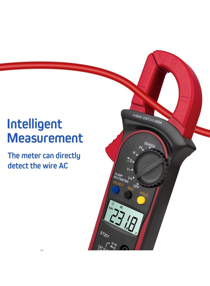 هالامين م Multimeter رقمي ، مؤقت رقمي ، جهاز اختبار متعدد الوظائف الرقمي ، فولتوميتر 600 فولت DC/AC ، أمبير متر AC 400A ، مقياس مقاومة 20MΩ ، جهاز قياس عالمي مريح ومحمول - Image 5