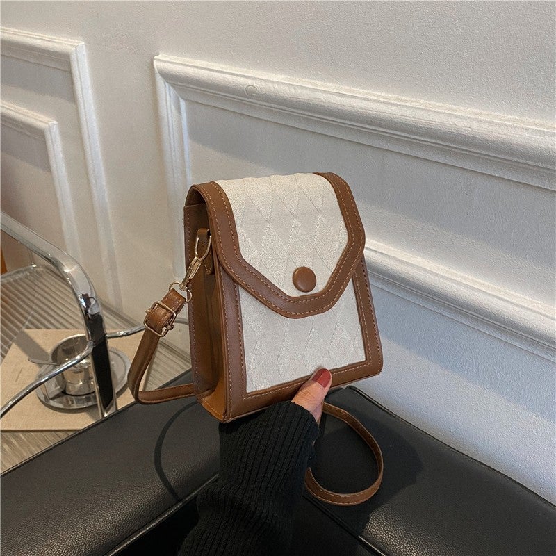 Bag Women'S Fashionable Rhombus Small Bag New Single Shoulder Crossbody Bag Women'S Bag Mini Mobile Phone Bag - Image 2