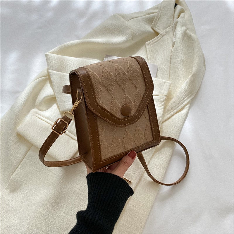 Bag Women'S Fashionable Rhombus Small Bag New Single Shoulder Crossbody Bag Women'S Bag Mini Mobile Phone Bag - Image 1