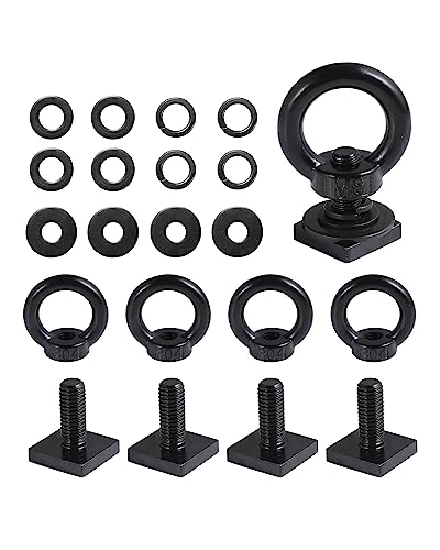 moroinriz T Track Mount Tie Down Anchor for Roof Rack, M8 Heavy Duty Ring Shaped Eye Bolt, Stainless Steel T Bolt Eye Nut Tie Down Rings for Holding Bungee Cord, Ropes, Hooks - Image 1