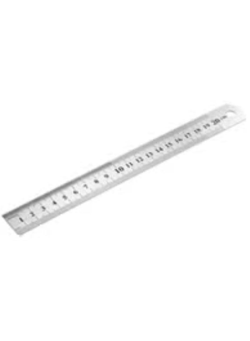 Generic 20 cm Metal Ruler, Double Sided Stainless Steel Scale for School, Office, Home, Architect, Engineers, Craft Supplies  - Image 1