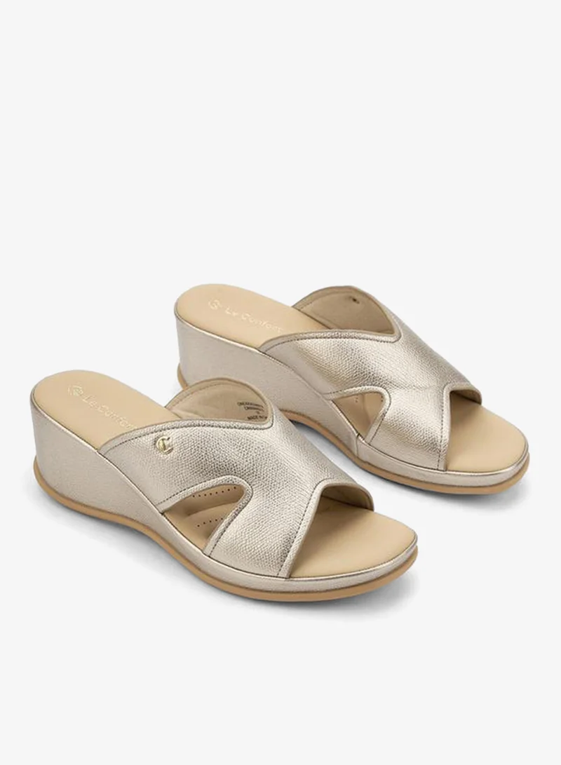 لو كونفورت Slip On Sandal With Wedge Heel