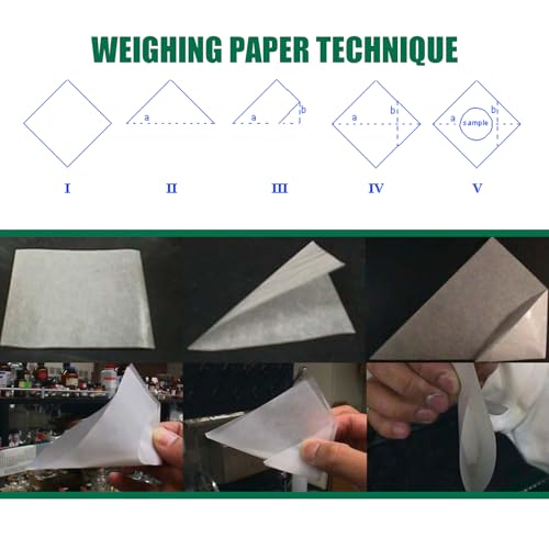 ZHANXUBIO Cellulose Weighing Paper Sheet,Smooth Weigh Paper, Nitrogen Free,Non-Absorbing, High-Gloss (2.4"X2.4" 1000pcs) - Image 5