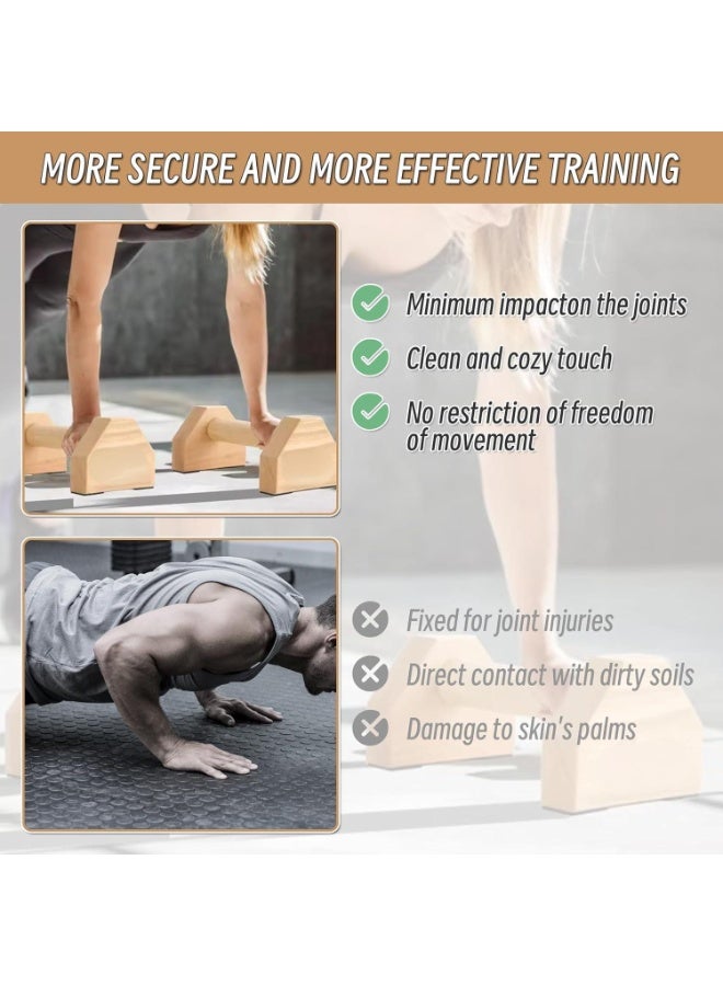 XiuWoo 1 Pair Solid Wood Bracket Fitness Equipment Handstand Bar Strength Training for Home Gym - Image 3