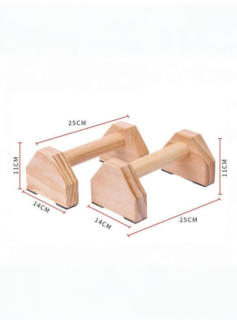 XiuWoo 1 Pair Solid Wood Bracket Fitness Equipment Handstand Bar Strength Training for Home Gym - Image 2