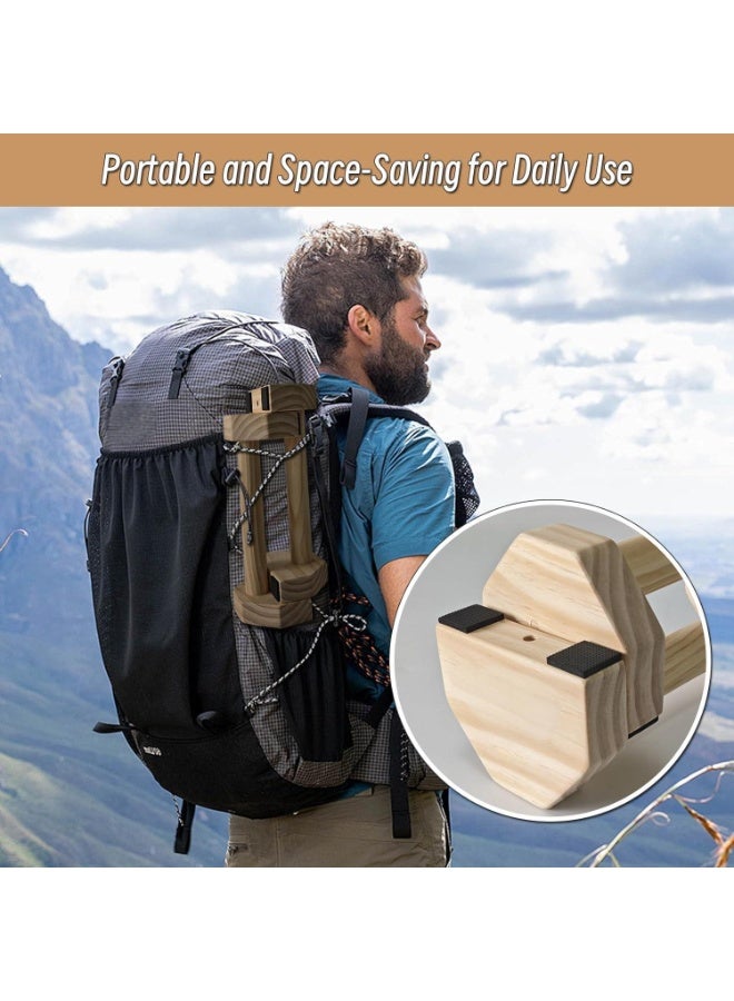 XiuWoo 1 Pair Solid Wood Bracket Fitness Equipment Handstand Bar Strength Training for Home Gym - Image 4